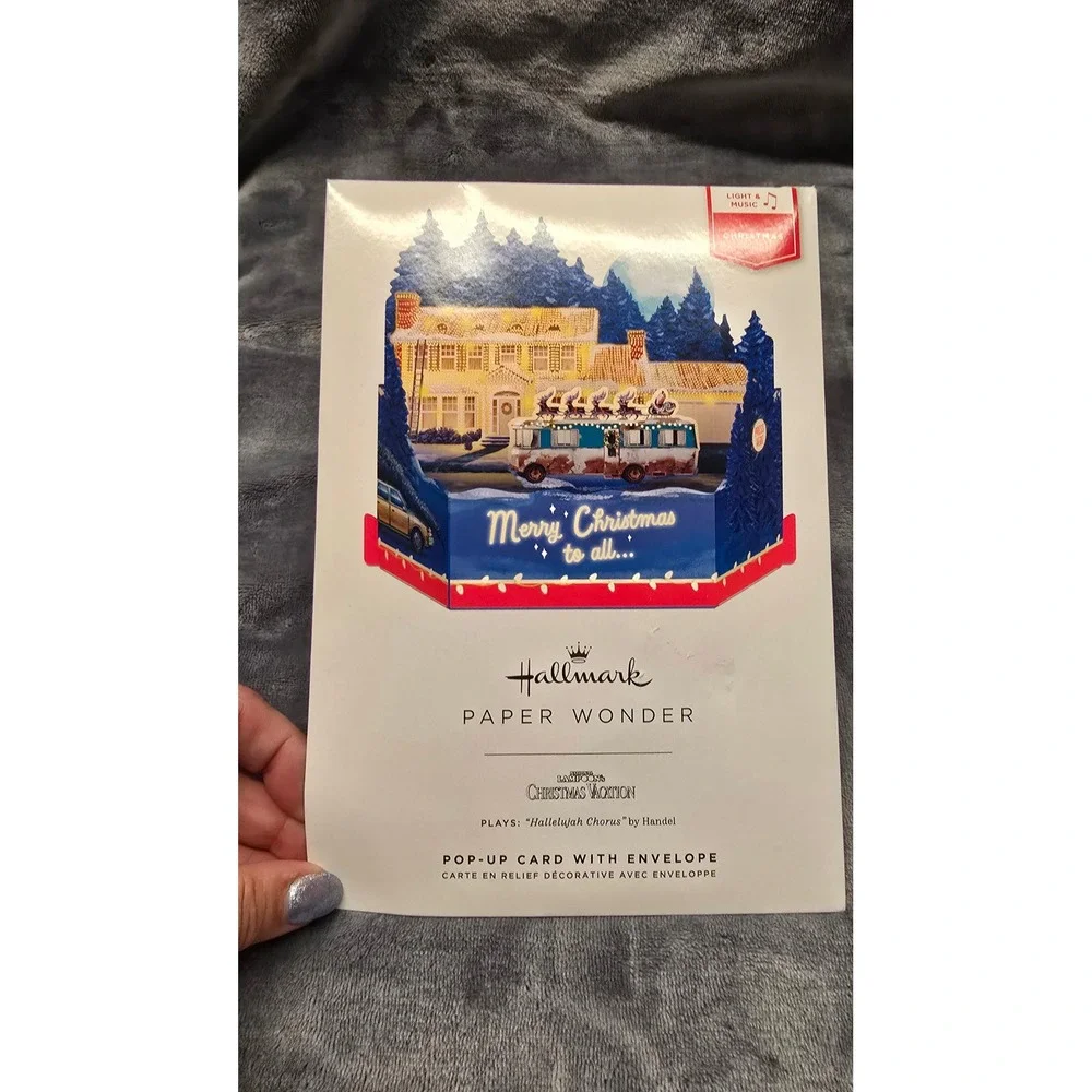 Hallmark Paper Wonder Christmas Vacation Pop Up Musical Light Up Card Griswold